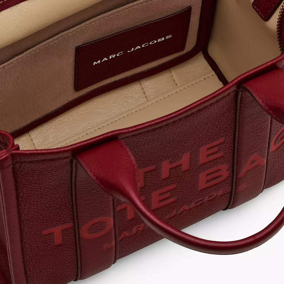 Marc Jacobs The Leather Medium Tote Bag Cherry