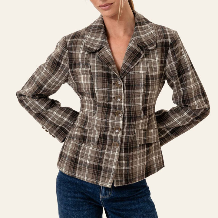 BYIC StineIC Blazer Brown Heritage Checks