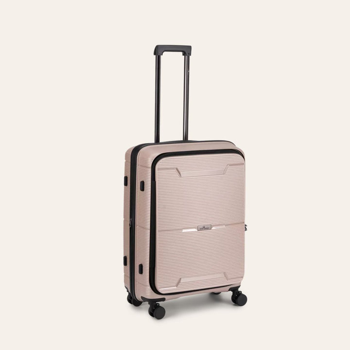 North Pioneer Hong Kong Koffert Medium 67cm Utvidbar Champagne