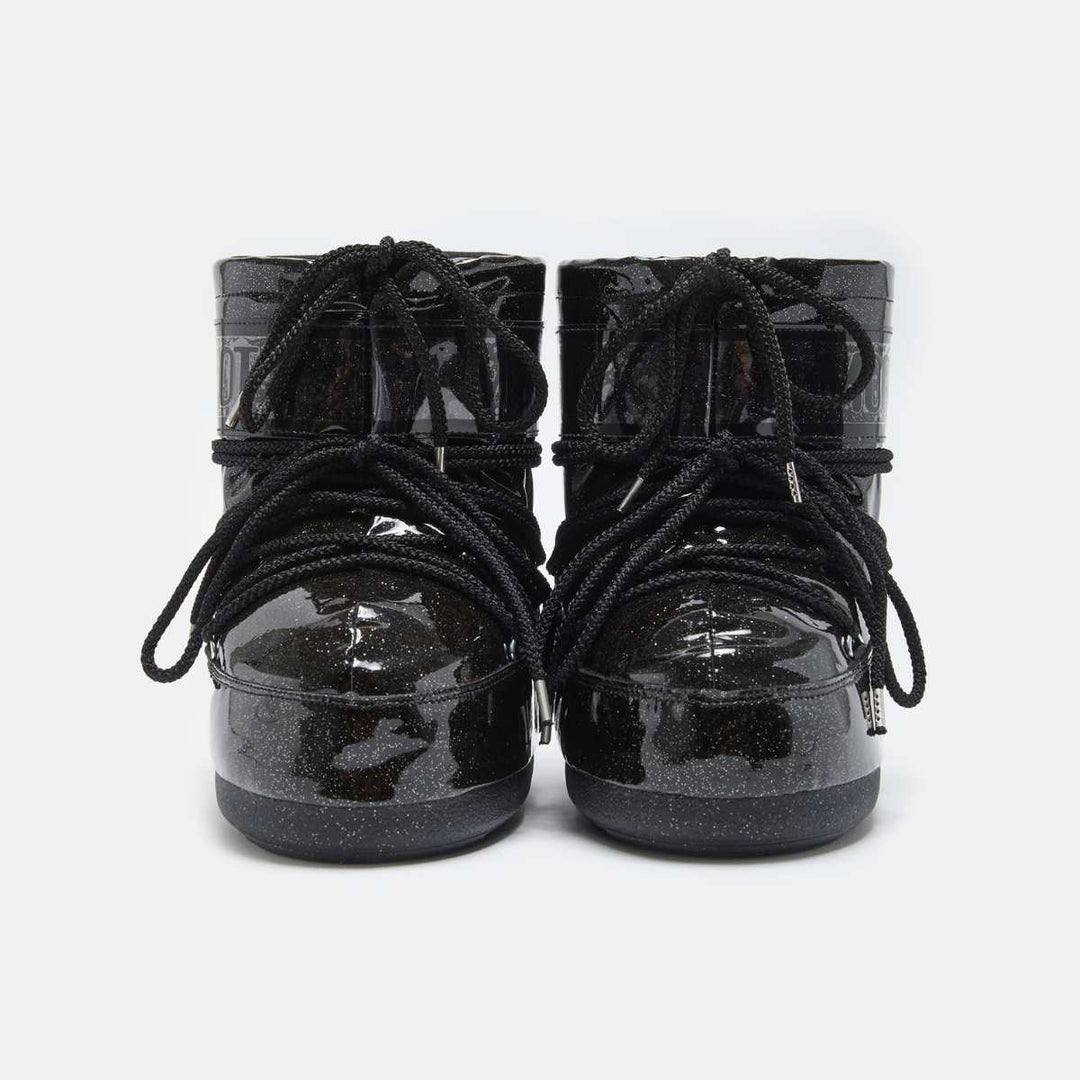Moon Boots Icon Low Glitter Black W