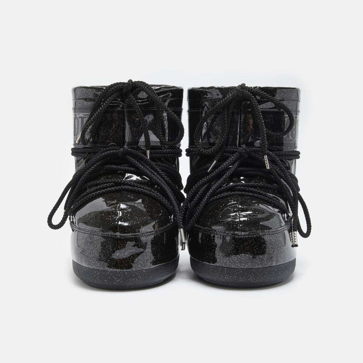 Moon Boots Icon Low Glitter Black W