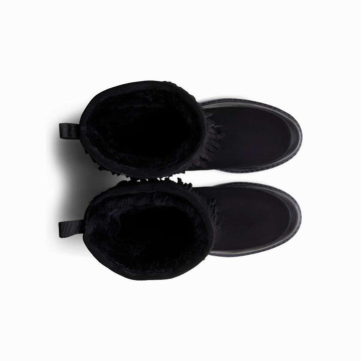 Mono Tag Boot Fringes Leather/Suede Black W