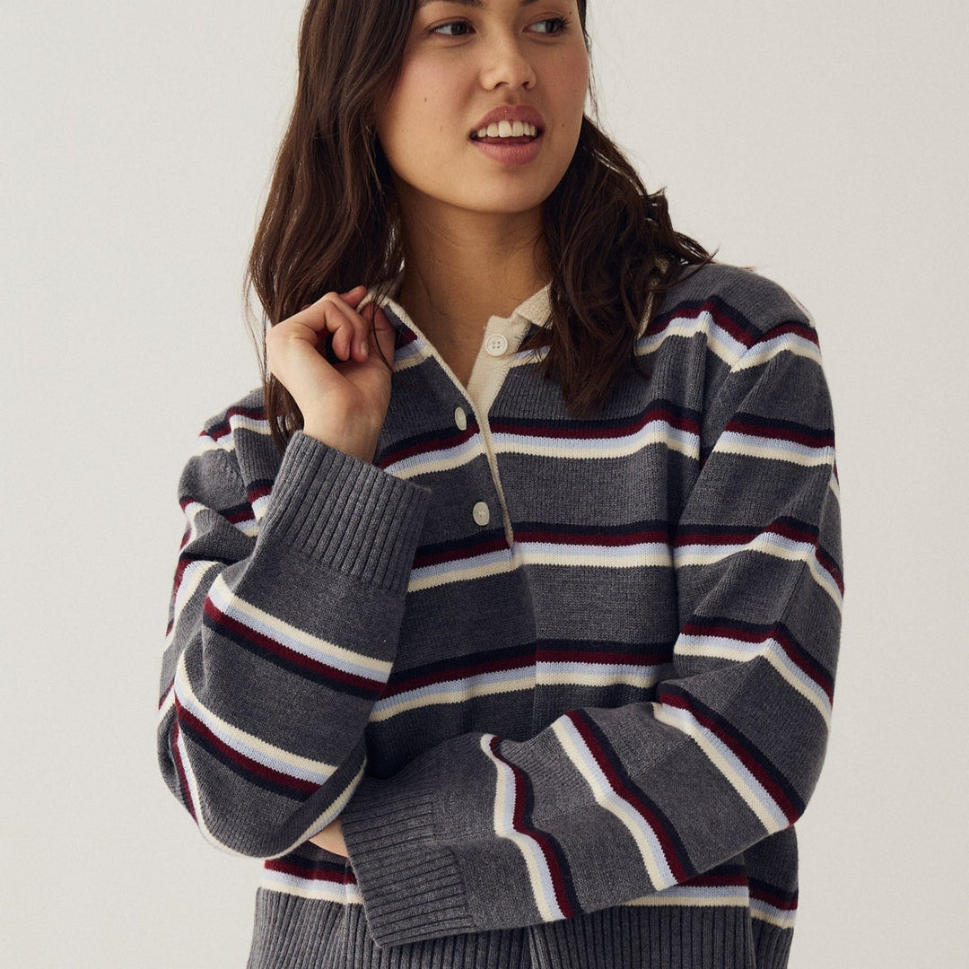 Noella Merryll Knit Delissa Grey Stripe