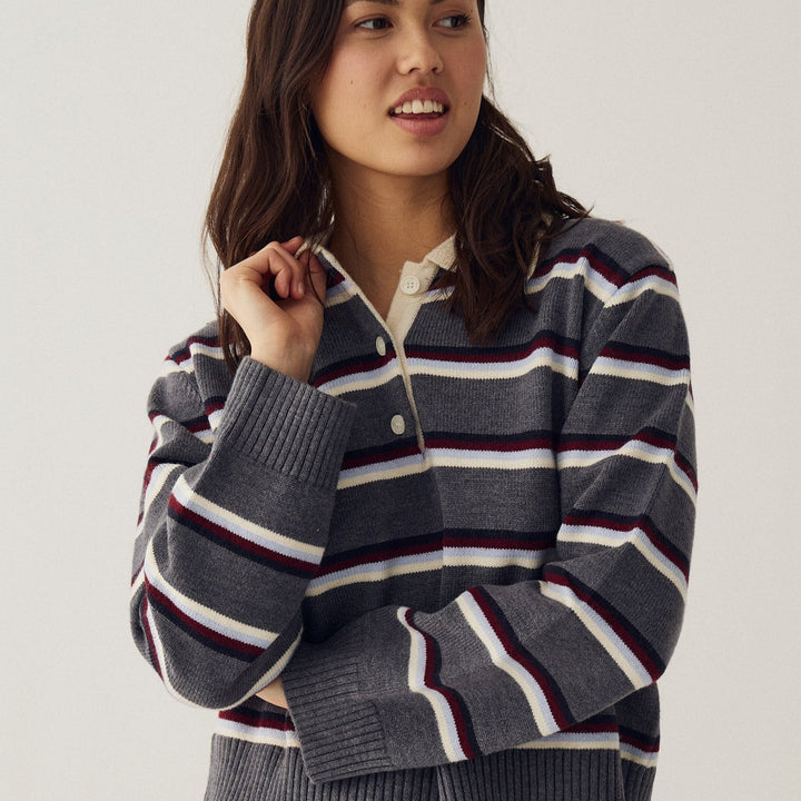 Noella Merryll Knit Delissa Grey Stripe