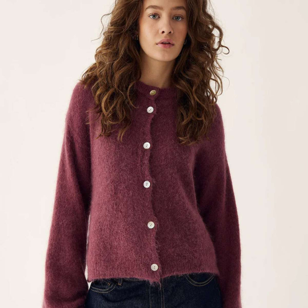 Noella Kae Knit Cardigan Rust