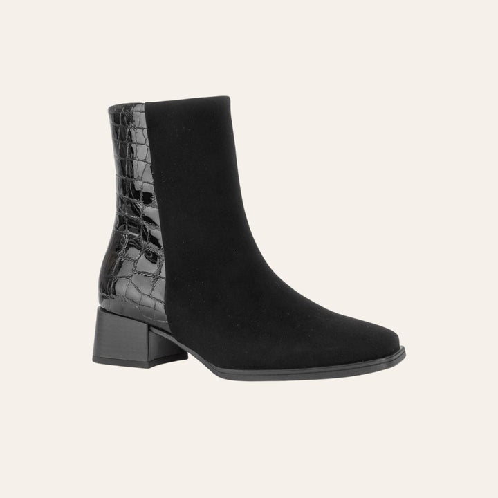 Gabor Boots Krokolakk Svart W