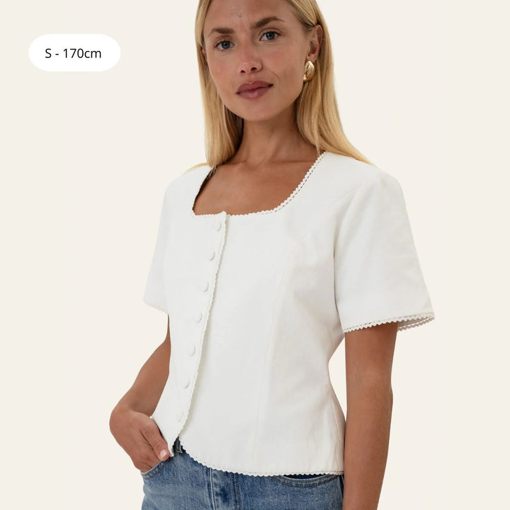 BYIC LisaIC SS Blazer White