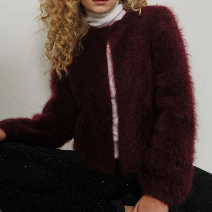 ELLA & IL Amelia Chunky Cardigan Oxblood