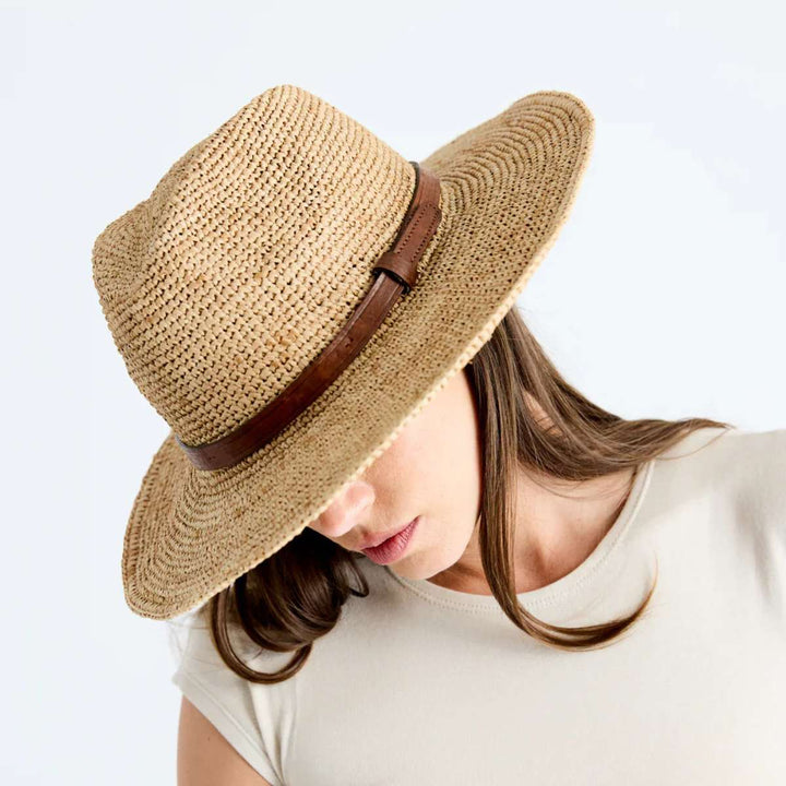 Ibeliv Ento Hats Raffia/Leather Tea