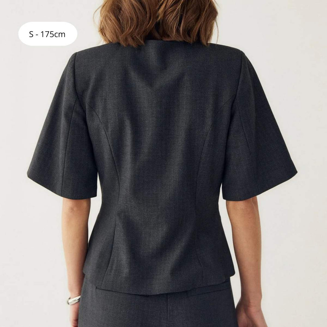 Noella N-Kasaundra Blazer Grey Herringbone