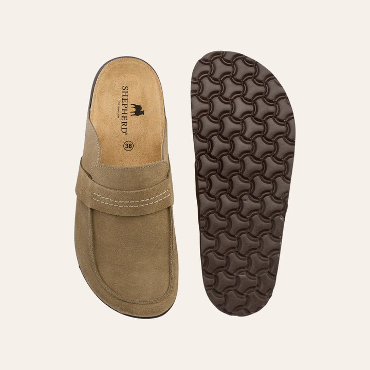 Shepherd Tøffel Petra Taupe Suede W