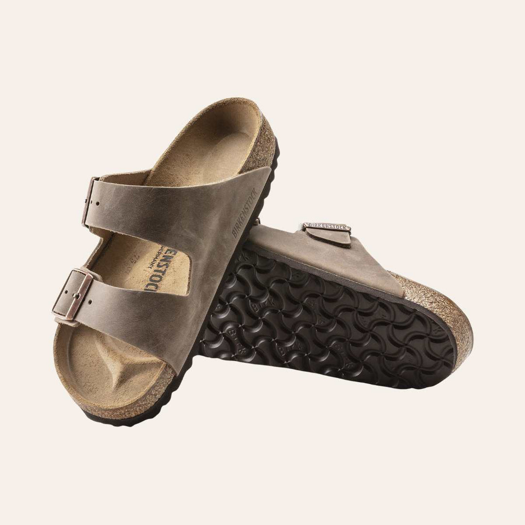 Birkenstock Arizona Narrow Oiled Leather Tobacco Brown W