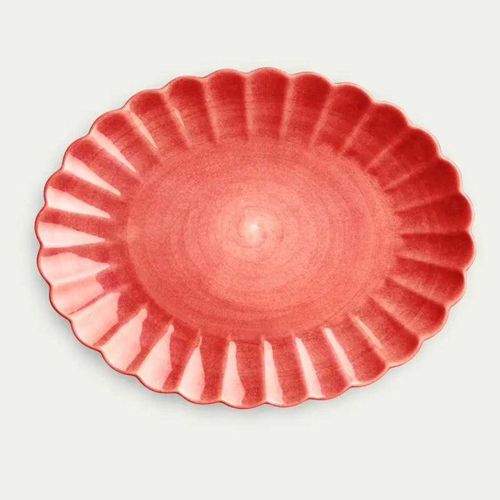 Mateus Oyster Platter 35*30cm Red Painted