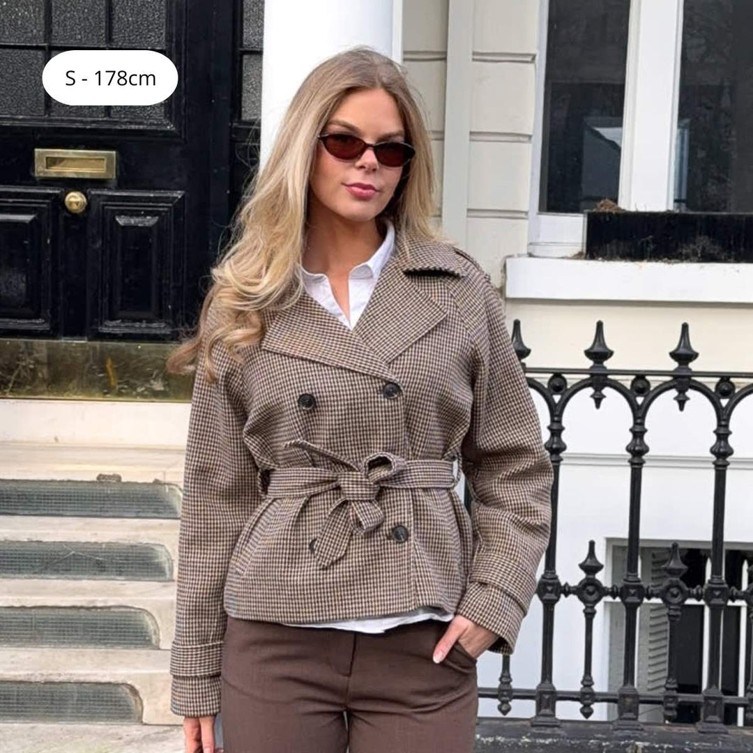 BYIC VeraIC Trenchcoat Brown Checks