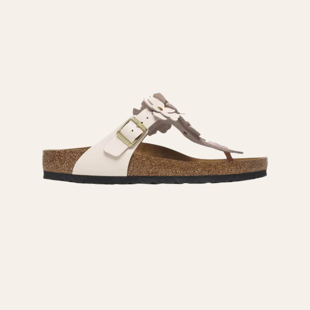 Birkenstock Gizeh Flowers Leather Light Rose W