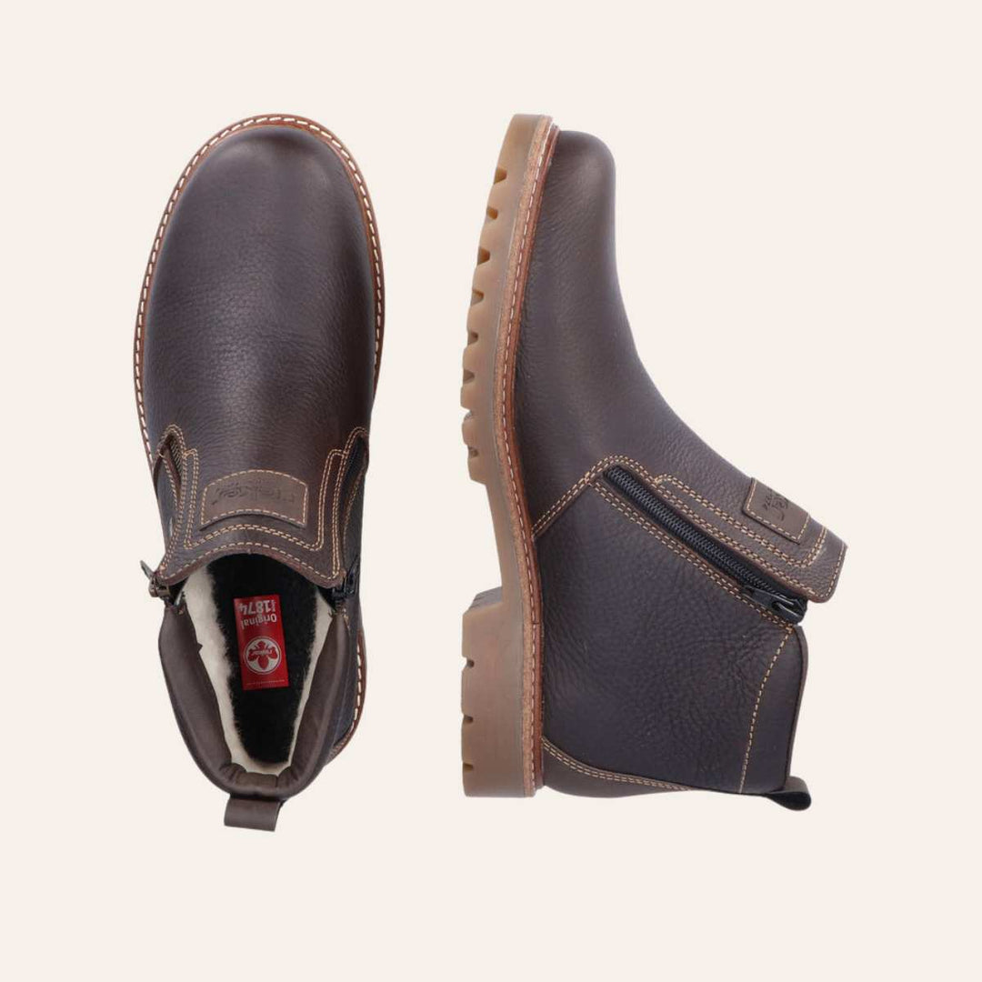Rieker Tex Vintersko m/Lammeull Brun M