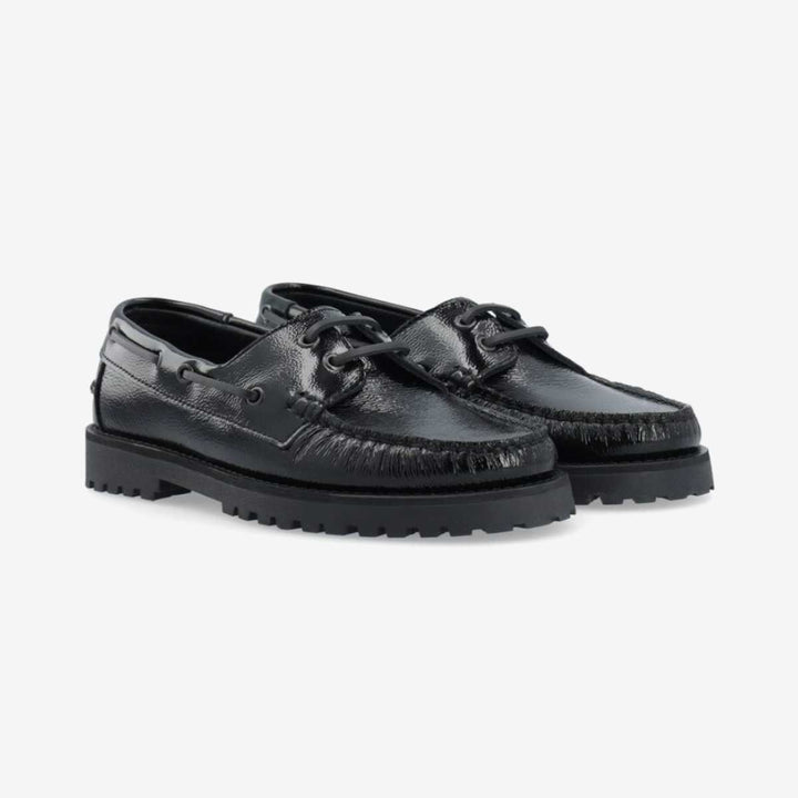 Bianco Biacapri Boat Shoe Nappalak Black W