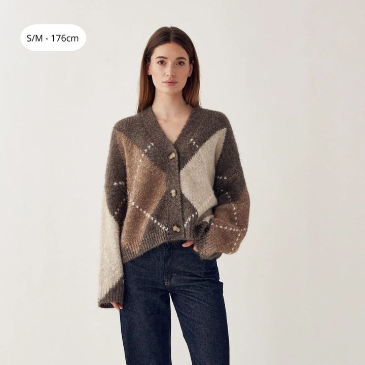 Noella N-Laiana Knit Cardigan Ash Brown Mix