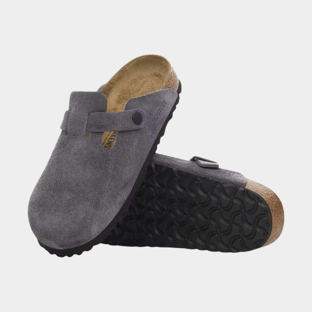 Birkenstock Boston Regular Suede Leather Velvet Grey M