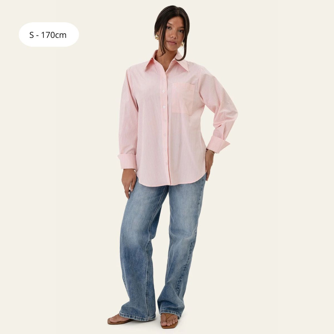 BYIC IsabellaIC Shirt Pink White Stripes