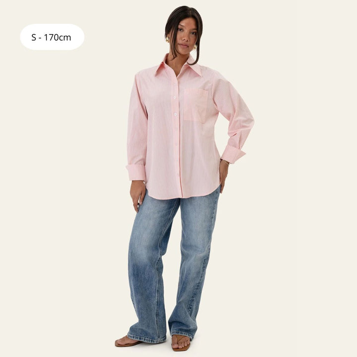 BYIC IsabellaIC Shirt Pink White Stripes