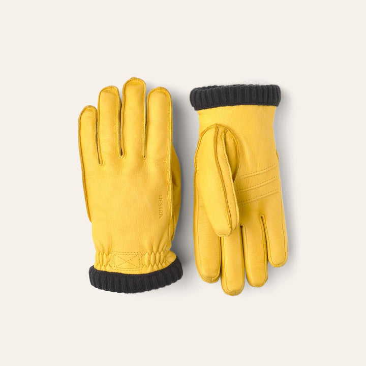 Hestra Deerskin Primaloft Rib Natural Yellow