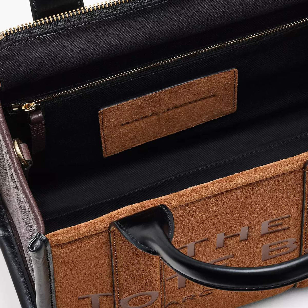 Marc Jacobs The Small Tote Suede Leather Blocked Copper