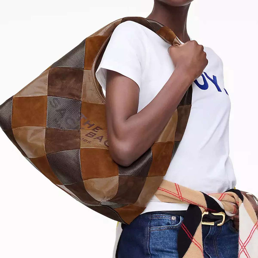 Marc Jacobs The Sack Suede Patchwork Brown Multi