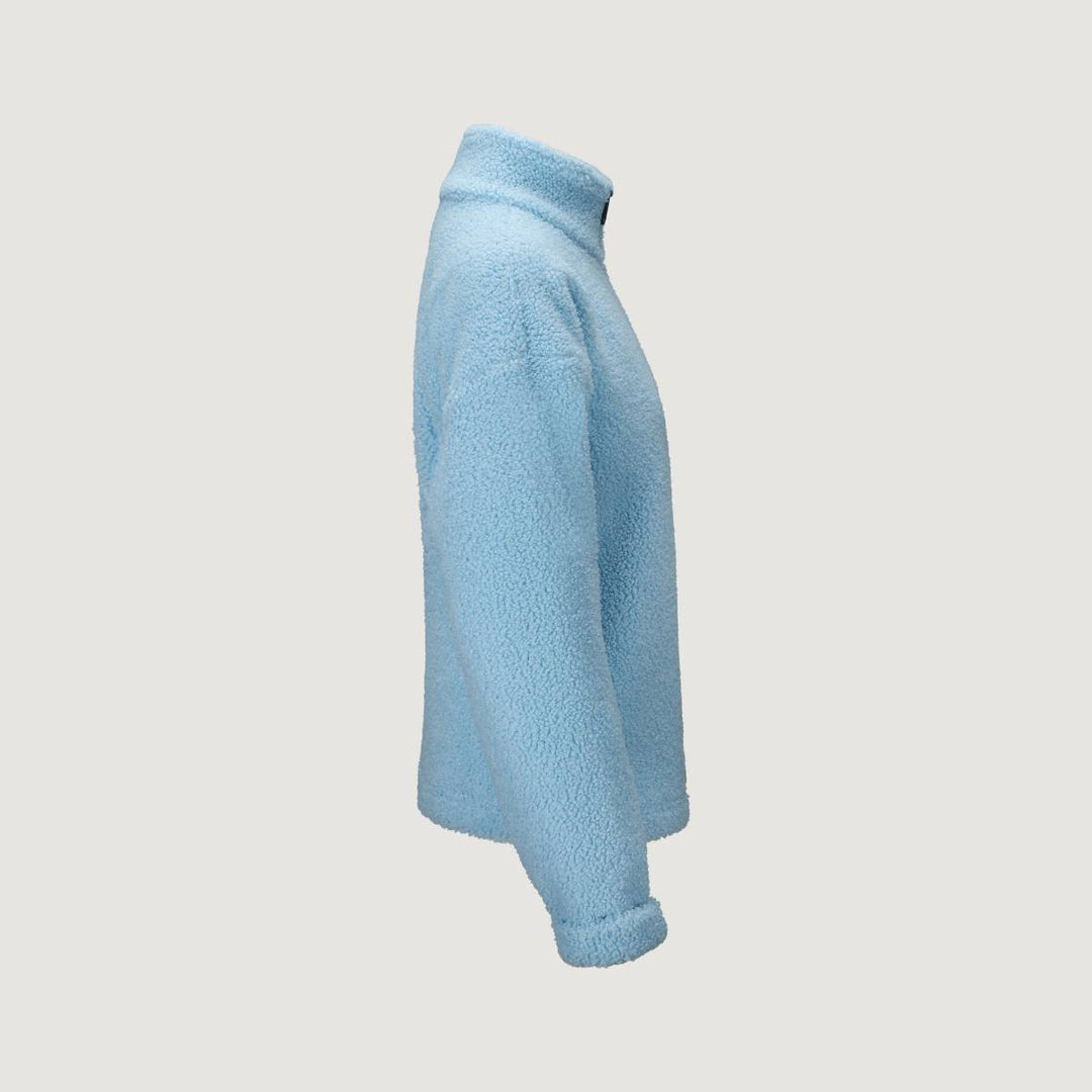 Monel Annie Teddy Fleece Half Zip Light Blue