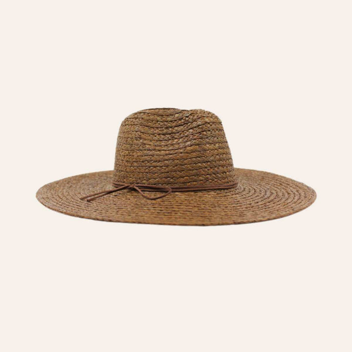 Montecristo Bahamas Wide Brim Raffia Hat, Brown