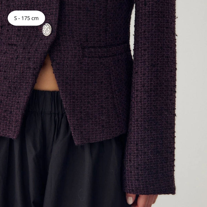 Noella N-Kasaundra LS Blazer Dark Plum