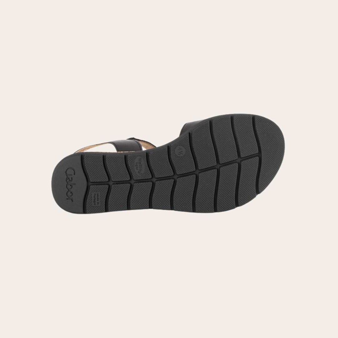 Gabor Sandal Sort M/Hæl W