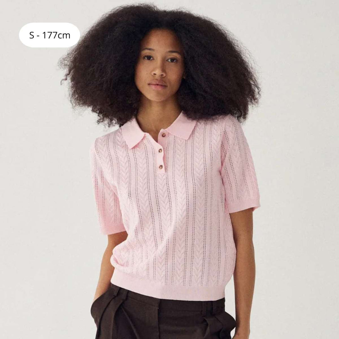 Noella N-Mecca Knit Polo Baby Pink