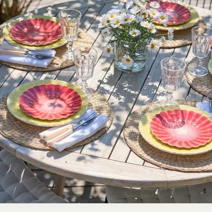 Mateus Oyster Plate 20cm Red Painted