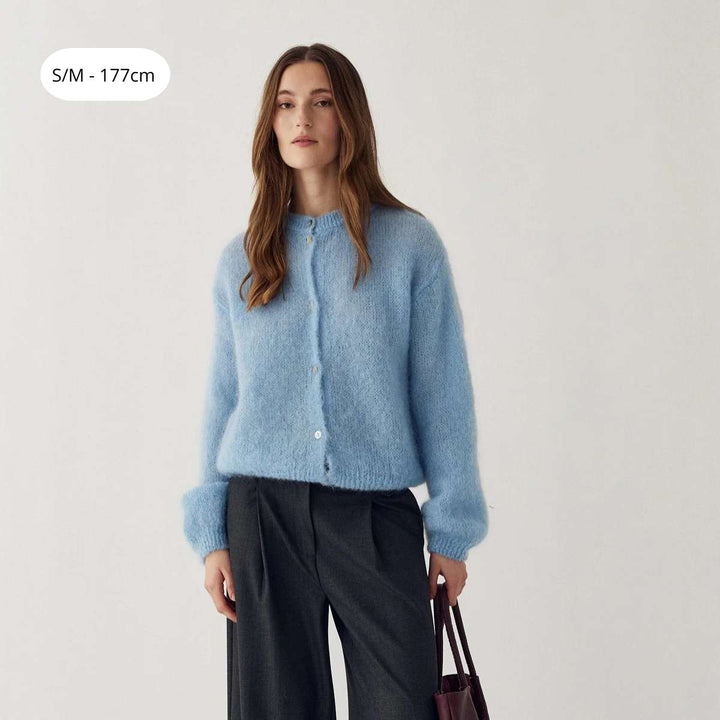 Noella N-Kae Mohair Cardigan Baby Blue
