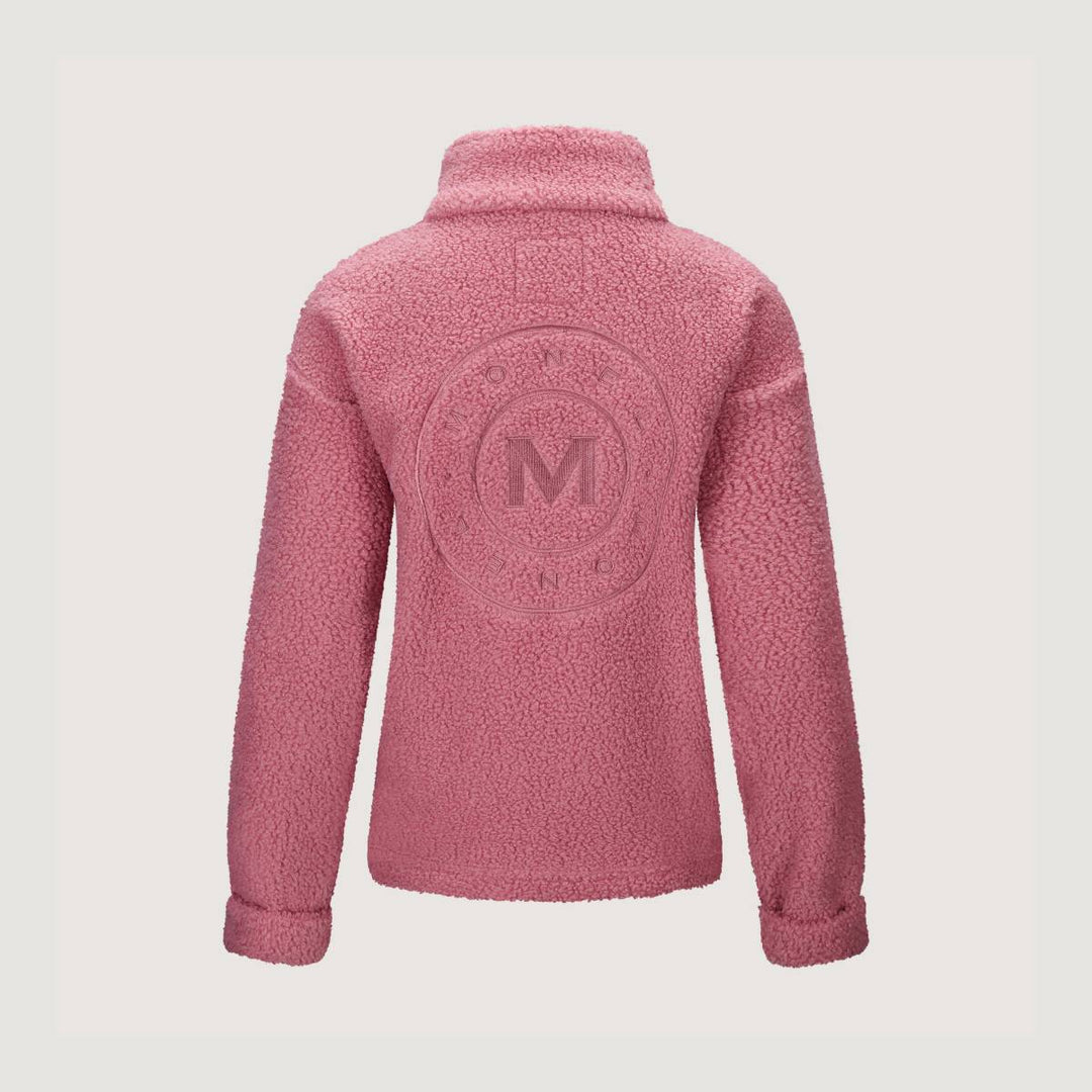 Monel Annie Teddy Fleece Half Zip Bright Pink