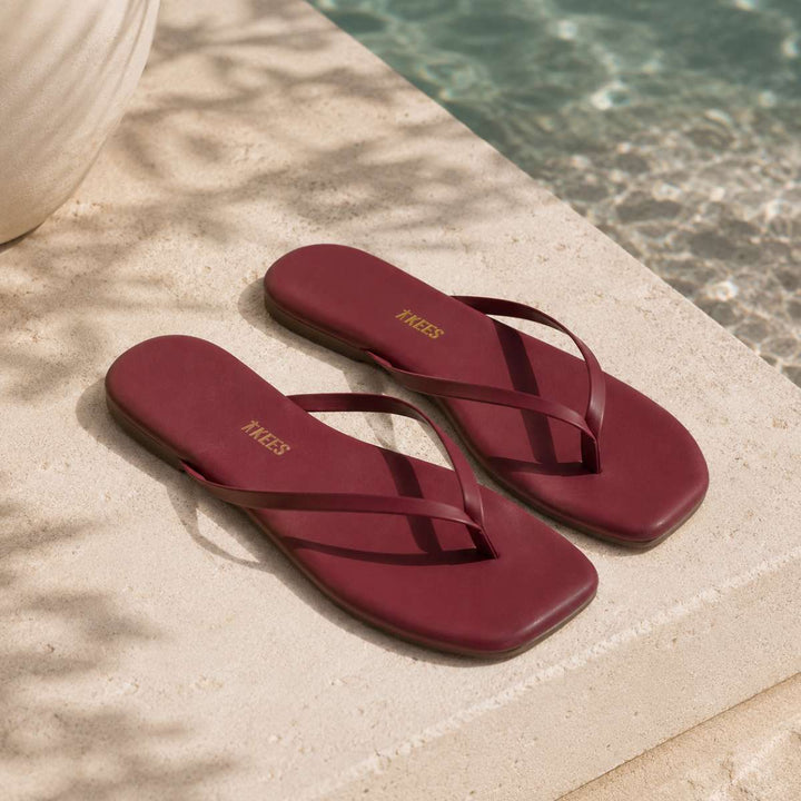 TKEES Square Toe Lily Burgundy W