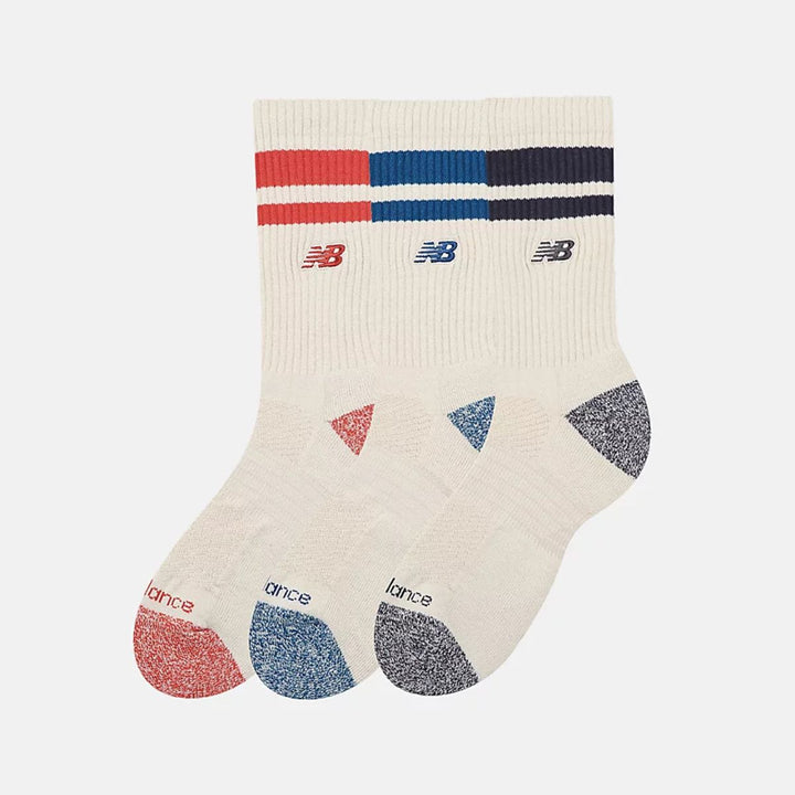 New Balance Active Premium Stripe Crew Socks 3-pack