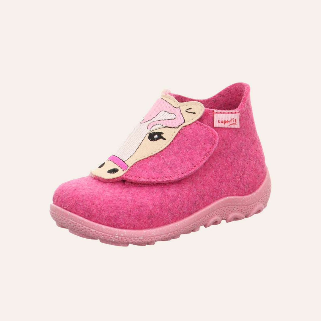 Superfit Slipper Happy Wollfilz Rosa B