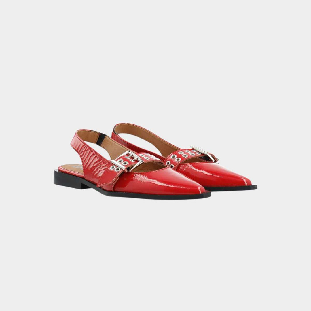 Bianco Biavictoria Single Buckle Slingback Red  W