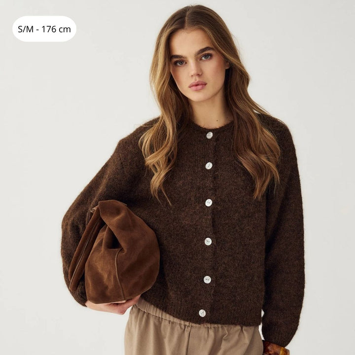 Noella Mata Knit Cardigan Chocolate
