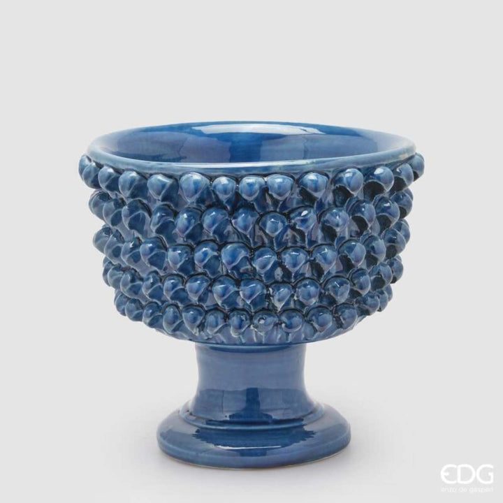 EDG H24 Vaso Fenice Picna Ciotola Con Piede Blue