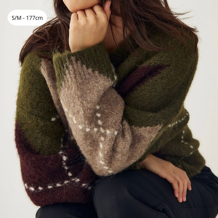Noella Lai Knit Avocado Green Mix