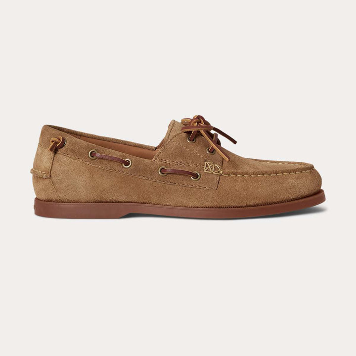 Ralph Lauren Merton Suede Boat Shoe Desert Tan M