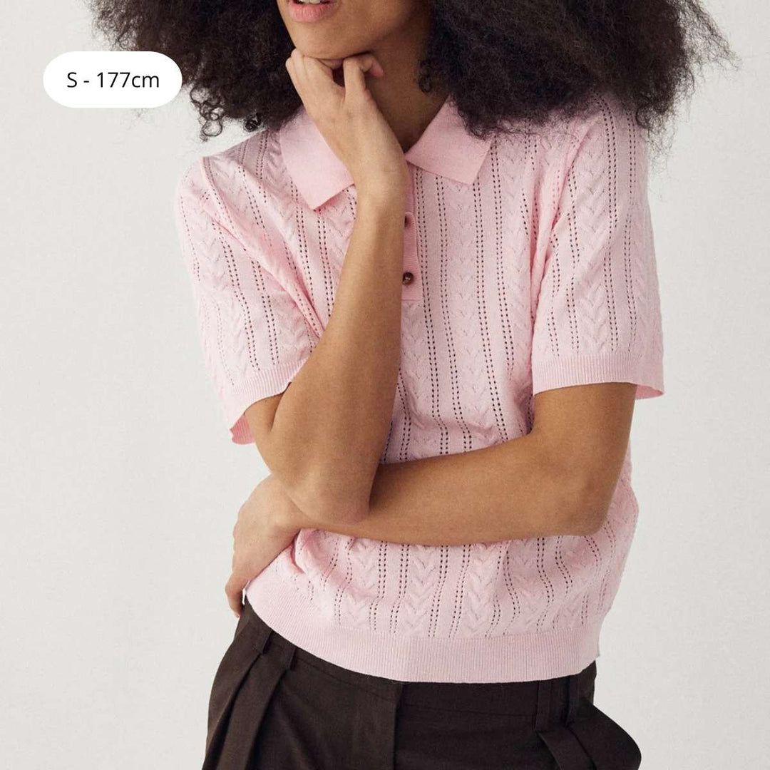 Noella N-Mecca Knit Polo Baby Pink