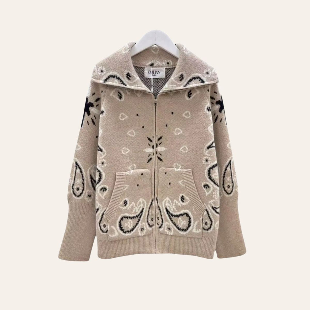 From Paris With Love Paisley Jacket Beige