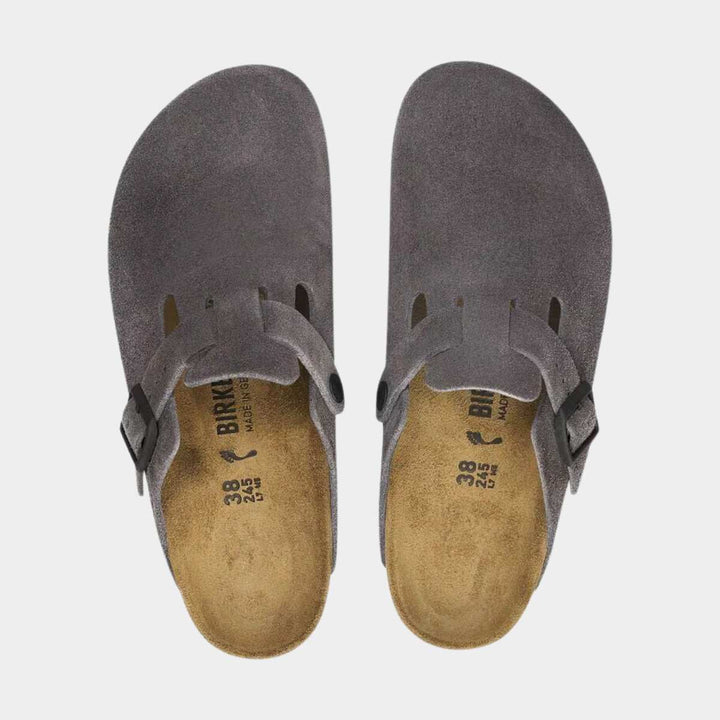 Birkenstock Boston Regular Suede Leather Velvet Grey M