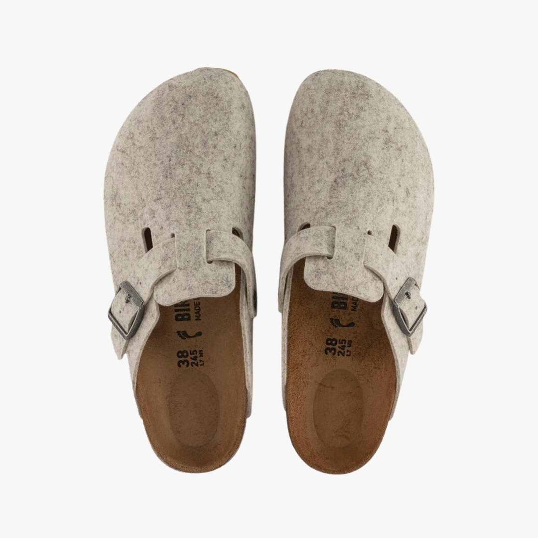 Birkenstock Tøfler Smal Boston Eggshell W