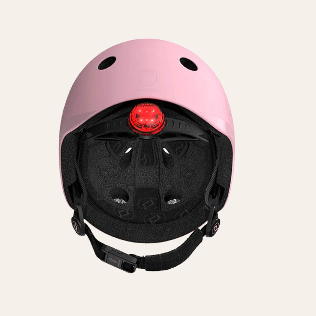 Scoot & Ride Sykkelhjelm 51-55cm m/LED Rose