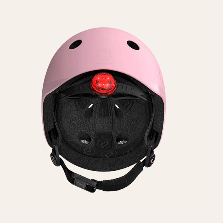Scoot & Ride Sykkelhjelm 51-55cm m/LED Rose